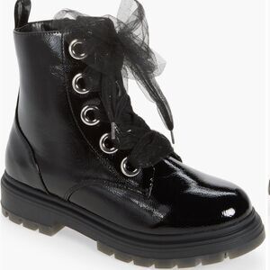 Vibram Shiny Black Kids Boots
